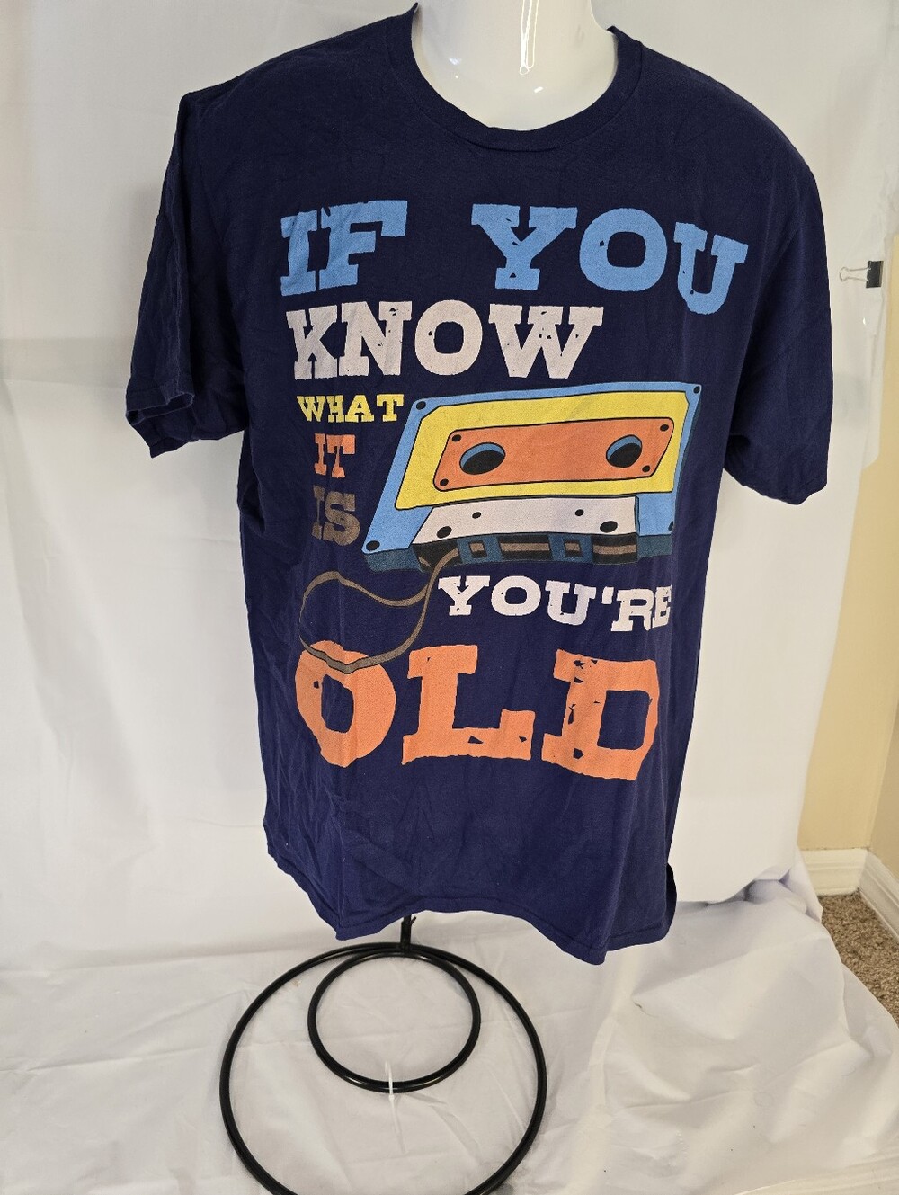 Port & Company Men's "If You Know What This Is You're Old" Cassette T-Shirt (L)